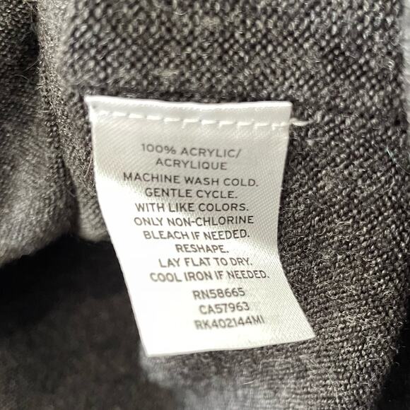 14th & Union Charcoal Gray V-Neck Sweater | Medium - Picture 4 of 4